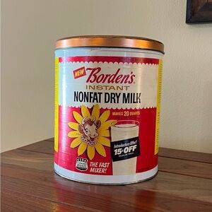 Vintage - Borden's Instant Nonfat Dry Milk Canister
